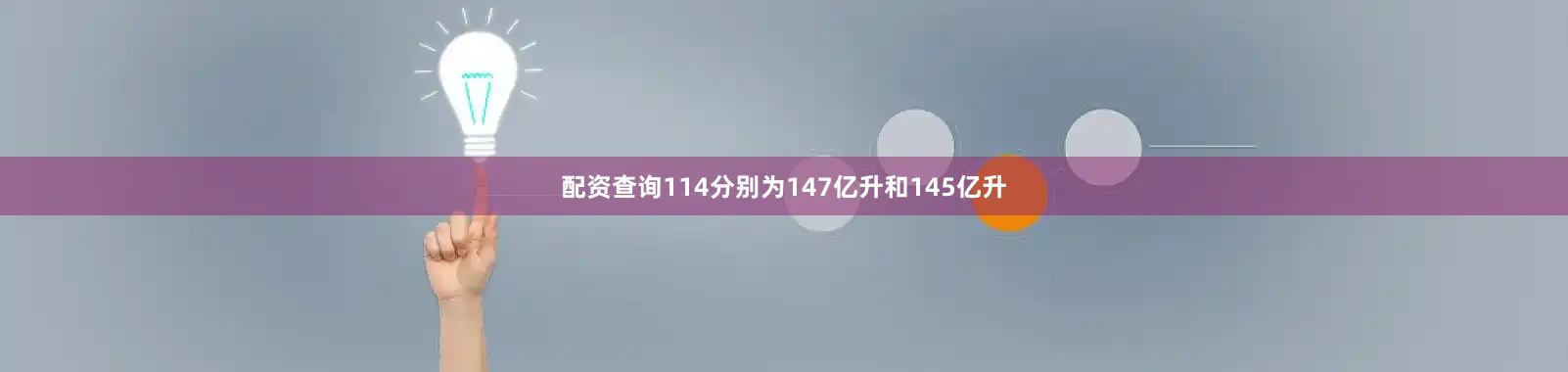 配资查询114分别为147亿升和145亿升