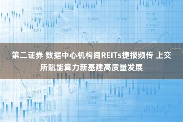 第二证券 数据中心机构间REITs捷报频传 上交所赋能算力新基建高质量发展